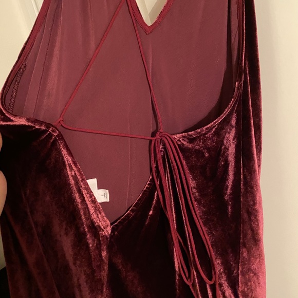 CAMI NYC Serena burgundy velvet maxi dress - Picture 5 of 7
